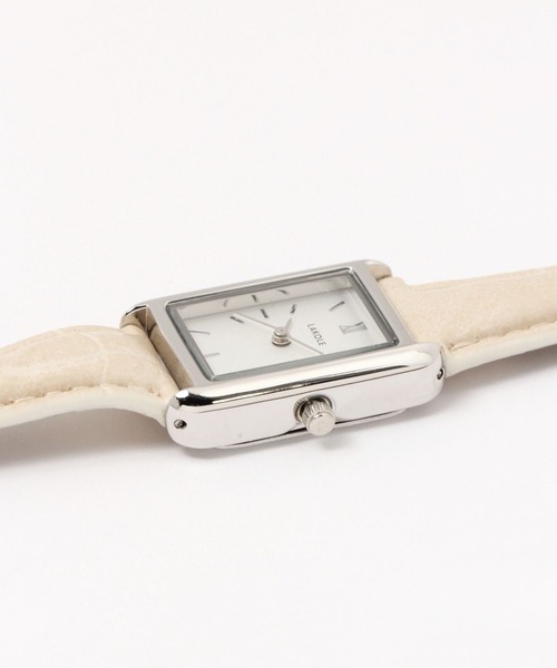 LAKOLE(ラコレ)の「スクエア細ベルトウォッチ / 978933(アナログ腕時計・レディース・アイボリー/サンドグレー/ブラウン・FREE)」の9枚目の写真