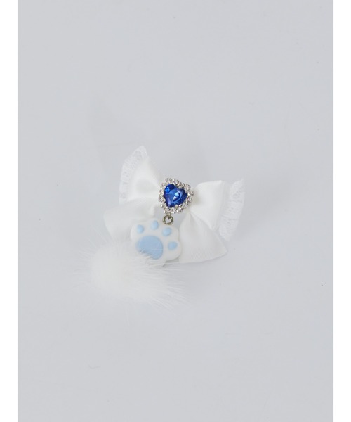 Ank Rouge（アンクルージュ）の「肉球リボンピアス（ピアス（両耳用）・レディース・ブラック/ホワイト/ピンク/ブルー・FREE）」の15枚目の写真