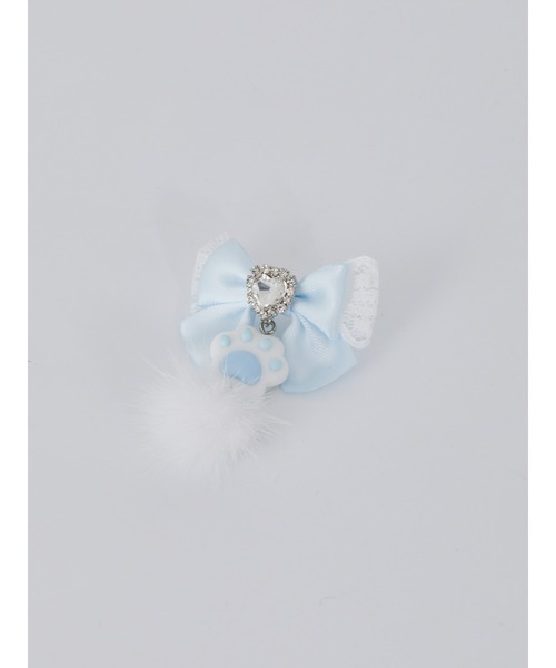 Ank Rouge（アンクルージュ）の「肉球リボンピアス（ピアス（両耳用）・レディース・ブラック/ホワイト/ピンク/ブルー・FREE）」の14枚目の写真