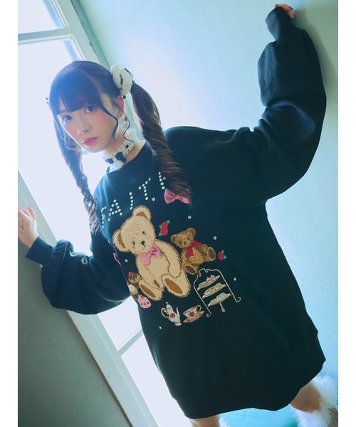 Ank Rouge（アンクルージュ）の「肉球リボンピアス（ピアス（両耳用）・レディース・ブラック/ホワイト/ピンク/ブルー・FREE）」の11枚目の写真