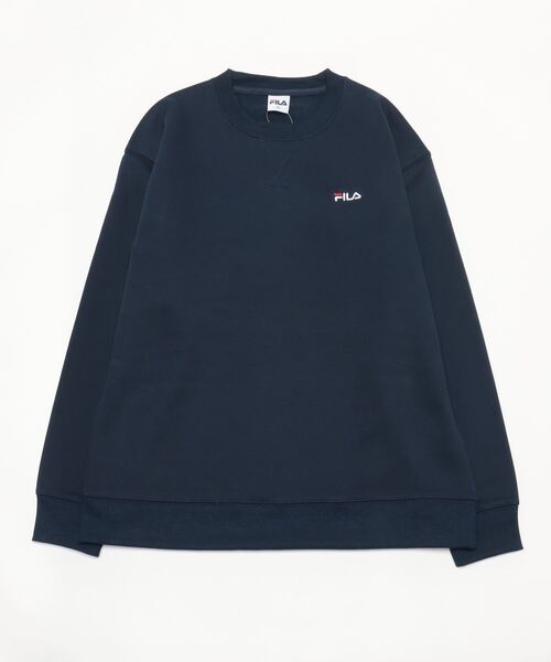 FILA（フィラ）の「フィラ FILA 裏起毛ワンポイントクルー（スウェット・メンズ・トップグレー/オフホワイト/ネイビー・M/L/S/LL/3L）」の3枚目の写真