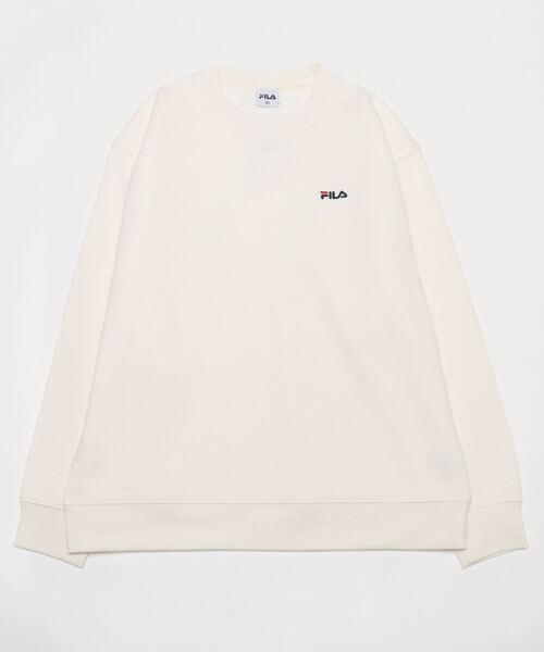 FILA（フィラ）の「フィラ FILA 裏起毛ワンポイントクルー（スウェット・メンズ・トップグレー/オフホワイト/ネイビー・M/L/S/LL/3L）」の2枚目の写真