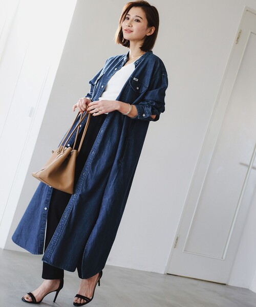 Lee（リー）の「Lee / 別注シャツ マキシ ドレス（ワンピース）」 - WEAR