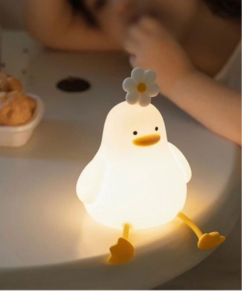 ぷっくりお花の おすわり アヒル ライト #（照明）｜Port（ポート）の