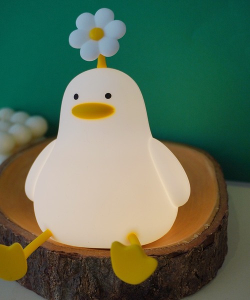 セール】ぷっくりお花の おすわり アヒル ライト #（照明）｜Port