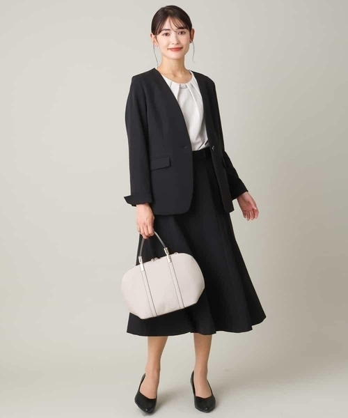 a.v.v（アーヴェヴェ）の「【洗える/イージーケア】ダブルクロスマーメイドスカート（スーツスカート・レディース・ネイビー/ブラック/ライトグレー・36/38/40/42/34）」の13枚目の写真