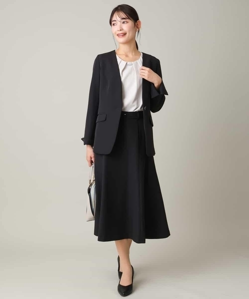 a.v.v（アーヴェヴェ）の「【洗える/イージーケア】ダブルクロスマーメイドスカート（スーツスカート・レディース・ネイビー/ブラック/ライトグレー・36/38/40/42/34）」の14枚目の写真