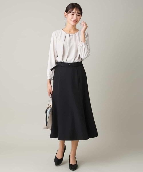 a.v.v（アーヴェヴェ）の「【洗える/イージーケア】ダブルクロスマーメイドスカート（スーツスカート・レディース・ネイビー/ブラック/ライトグレー・36/38/40/42/34）」の15枚目の写真