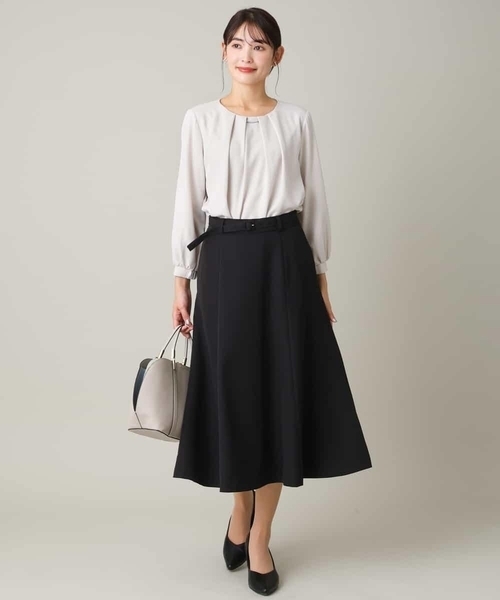 a.v.v（アーヴェヴェ）の「【洗える/イージーケア】ダブルクロスマーメイドスカート（スーツスカート・レディース・ネイビー/ブラック/ライトグレー・36/38/40/42/34）」の16枚目の写真