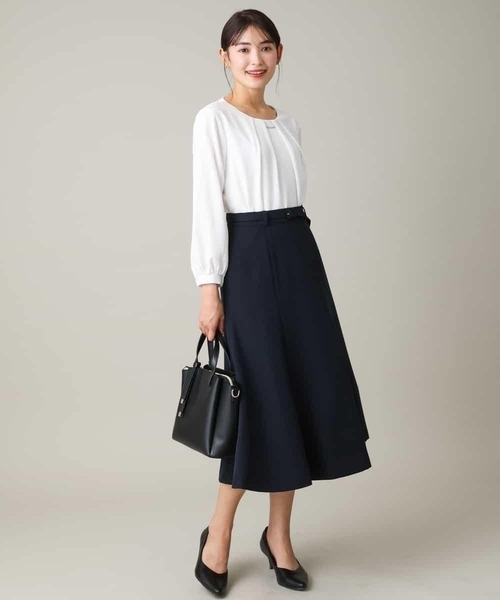 a.v.v（アーヴェヴェ）の「【洗える/イージーケア】ダブルクロスマーメイドスカート（スーツスカート・レディース・ネイビー/ブラック/ライトグレー・36/38/40/42/34）」の21枚目の写真