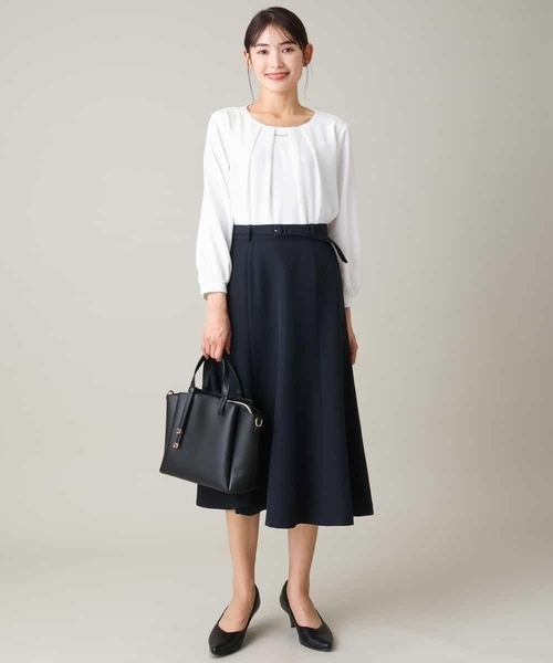 a.v.v（アーヴェヴェ）の「【洗える/イージーケア】ダブルクロスマーメイドスカート（スーツスカート・レディース・ネイビー/ブラック/ライトグレー・36/38/40/42/34）」の22枚目の写真