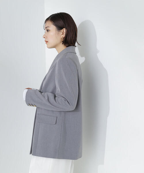 NATURAL BEAUTY BASIC(ナチュラルビューティーベーシック)の「◇ダブルブレストボクシージャケット(テーラードジャケット・レディース・ネイビー/グレー・SMALL/MEDIUM)」の7枚目の写真