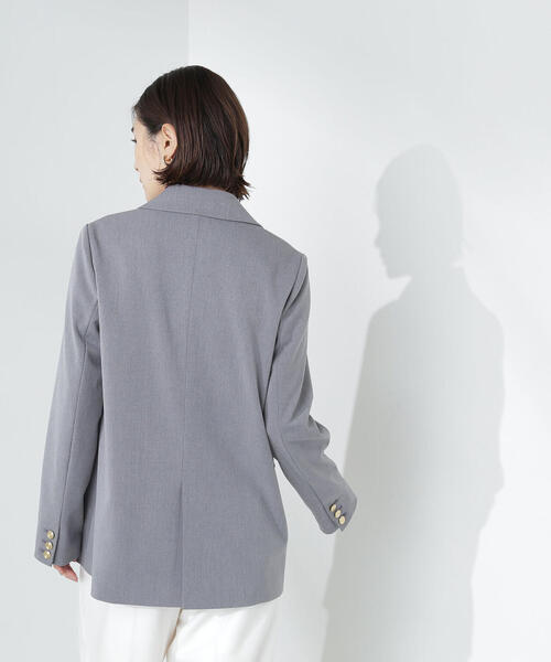 NATURAL BEAUTY BASIC(ナチュラルビューティーベーシック)の「◇ダブルブレストボクシージャケット(テーラードジャケット・レディース・ネイビー/グレー・SMALL/MEDIUM)」の8枚目の写真