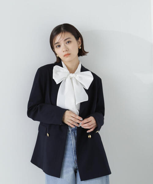 NATURAL BEAUTY BASIC(ナチュラルビューティーベーシック)の「◇ダブルブレストボクシージャケット(テーラードジャケット・レディース・ネイビー/グレー・SMALL/MEDIUM)」の17枚目の写真