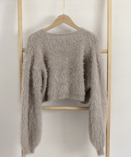 Miniministore(ミニミニストア)の「ファーコート フェイクファー ショート丈(カーディガン/ボレロ・レディース・ライトグレー/ブラック/オフホワイト/モカ・フリー)」の22枚目の写真