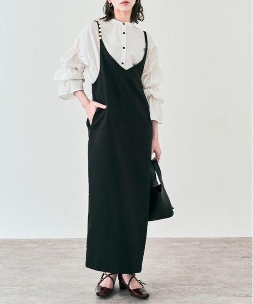 kirakiraShop（キラキラショップ）の「パール ショルダー キャミ ワンピース（ワンピース・レディース・チャコール/ブラック/ブラウン・L/M）」の22枚目の写真