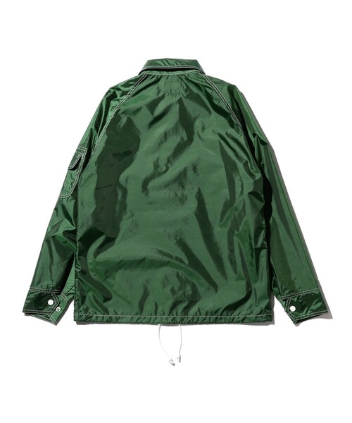 BEAMS PLUS(ビームスプラス)の「BEAMS PLUS / ブライト ナイロン スポーツ シャツ ジャケット(ブルゾン・メンズ・シルバー/グリーン・L/M/S/XL)」の16枚目の写真