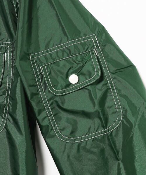 BEAMS PLUS(ビームスプラス)の「BEAMS PLUS / ブライト ナイロン スポーツ シャツ ジャケット(ブルゾン・メンズ・シルバー/グリーン・L/M/S/XL)」の20枚目の写真