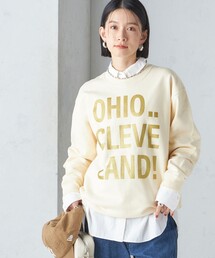 【SHIPS別注】Odub:〈手洗い可能〉メタリック ロゴ スウェット 24SS ◇