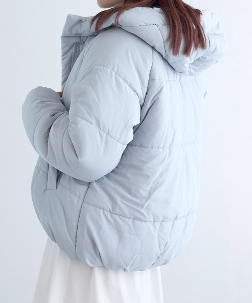 w closet（ダブルクローゼット）の「エコダウン（ダウンジャケット/コート・レディース・オフホワイト/サックスブルー/ブラック・FREE）」の5枚目の写真