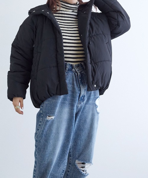 w closet（ダブルクローゼット）の「エコダウン（ダウンジャケット/コート・レディース・オフホワイト/サックスブルー/ブラック・FREE）」の14枚目の写真