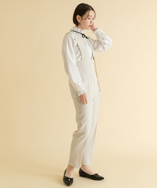 F by ROSSO（エフバイロッソ）の「F by ROSSO　ハイウエストサロペットパンツ（サロペット/オーバーオール・レディース・ブラック/ベージュ系その他・38/36）」の18枚目の写真