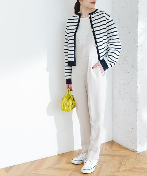 F by ROSSO（エフバイロッソ）の「F by ROSSO　ハイウエストサロペットパンツ（サロペット/オーバーオール・レディース・ブラック/ベージュ系その他・38/36）」の21枚目の写真