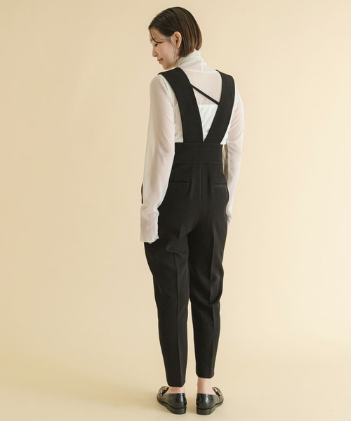 F by ROSSO（エフバイロッソ）の「F by ROSSO　ハイウエストサロペットパンツ（サロペット/オーバーオール・レディース・ブラック/ベージュ系その他・38/36）」の7枚目の写真