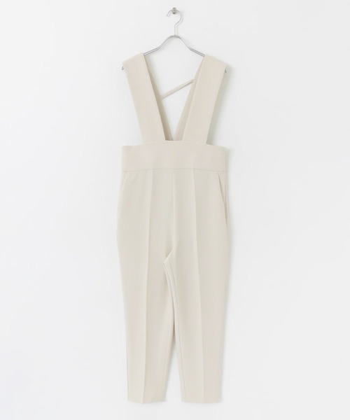 F by ROSSO（エフバイロッソ）の「F by ROSSO　ハイウエストサロペットパンツ（サロペット/オーバーオール・レディース・ブラック/ベージュ系その他・38/36）」の8枚目の写真