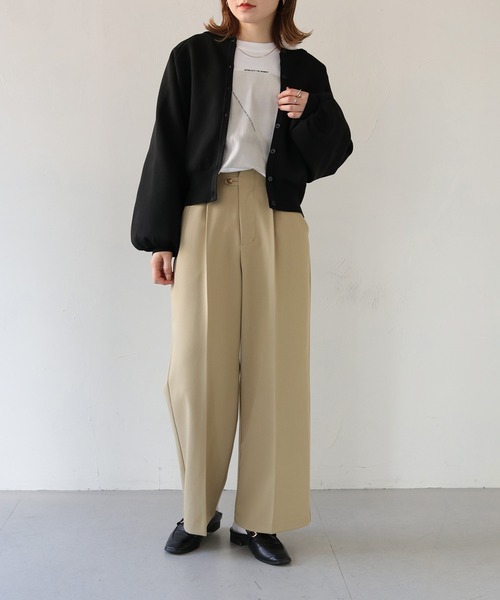 HER CLOSET（ハークローゼット）の「【HER CLOSET】WEB限定ニュアンスパネルプリントロゴロンT WEB LIMITED NUANCE PANEL PRINT LOGO LONG TEE（Tシャツ/カットソー・レディース・ブラウン/グレイッシュベージュ/サックスブルー/チャコールグレー・M/S/L）」の11枚目の写真