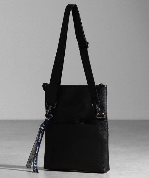 【セール】【Beverly Hills Polo Club/ビバリーヒルズポロクラブ】ポニーロゴ刺繍 シンセティックレザー ショルダーバッグ（ショルダーバッグ）｜BEVERLY HILLS POLO CLUB（ビバリーヒルズポロクラブ）