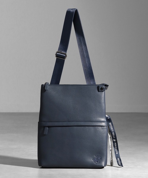 【セール】【Beverly Hills Polo Club/ビバリーヒルズポロクラブ】ポニーロゴ刺繍 シンセティックレザー ショルダーバッグ（ショルダーバッグ）｜BEVERLY HILLS POLO CLUB（ビバリーヒルズポロクラブ）