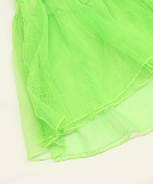 RNA（アールエヌエー）の「B2806 チュールメッシュキャミ（キャミソール・レディース・ライム/ホワイト/レオパード/ブラック/グレー/チェック/パープル・MEDIUM/LARGE）」の19枚目の写真