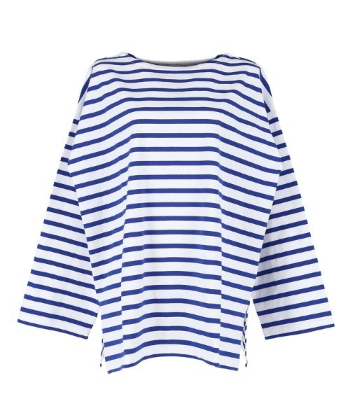 coca(coca)(コカ)の「ボーダースリットTシャツ(Tシャツ/カットソー・レディース・ブルー/ブラック・M/L)」の13枚目の写真
