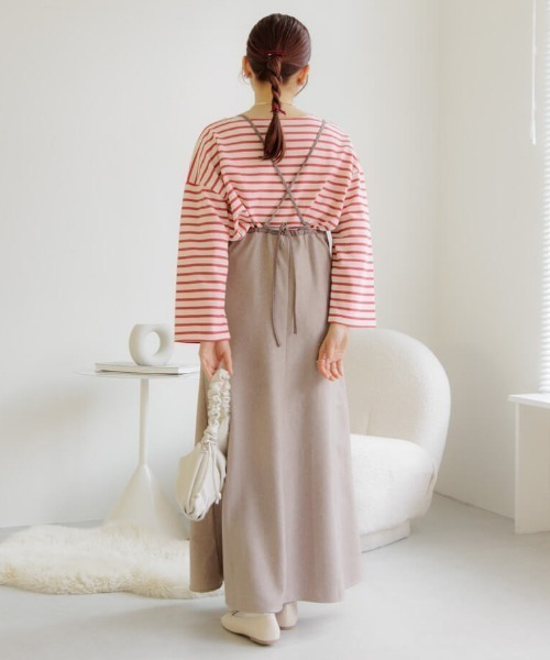 flower(フラワー)の「パイピングフレアワンピース(ワンピース・レディース・ベージュ/グレー・FREE)」の21枚目の写真