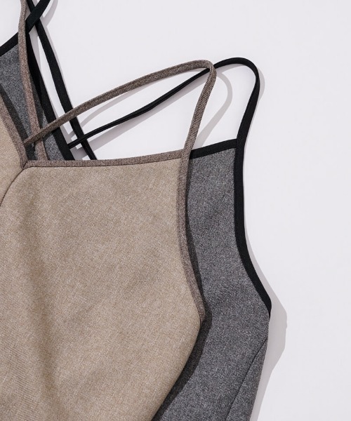 flower(フラワー)の「パイピングフレアワンピース(ワンピース・レディース・ベージュ/グレー・FREE)」の13枚目の写真