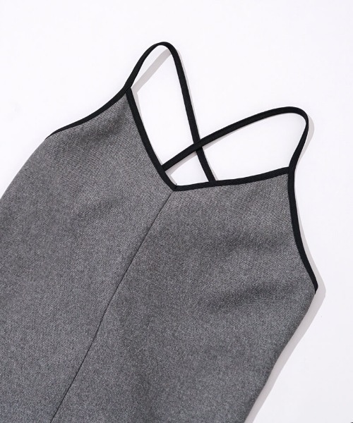 flower(フラワー)の「パイピングフレアワンピース(ワンピース・レディース・ベージュ/グレー・FREE)」の8枚目の写真