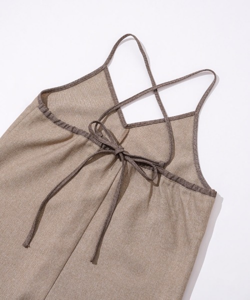 flower(フラワー)の「パイピングフレアワンピース(ワンピース・レディース・ベージュ/グレー・FREE)」の3枚目の写真