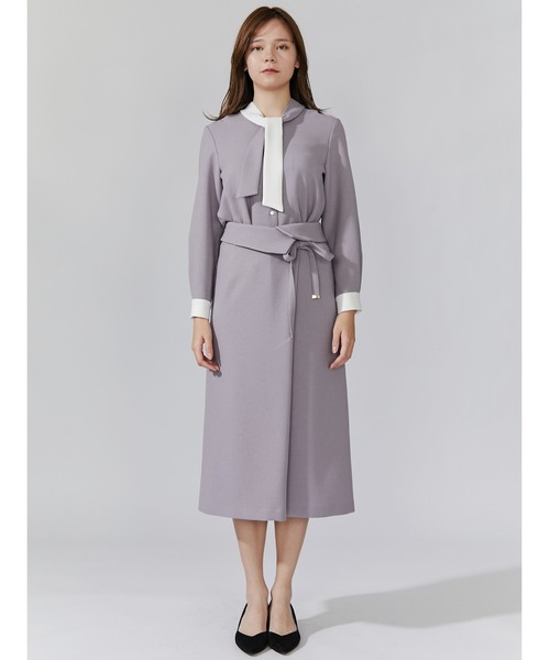 美品✨TONAL トーナル ジョーゼットボウタイブラウス グレー サイズ38 TONAL（トーナル）の「ジョーゼットボウタイブラウス（シャツ