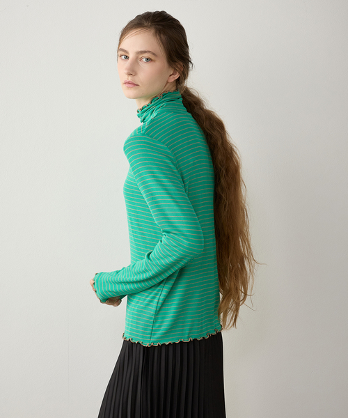LE SOUK HOLIDAY(ルスークホリデー)の「メローハイネックプルオーバー(Tシャツ/カットソー・レディース・ネイビー/グリーン/ブラック/オフホワイト・M/L)」の10枚目の写真