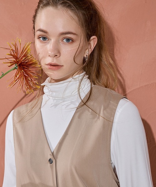 LE SOUK HOLIDAY(ルスークホリデー)の「メローハイネックプルオーバー(Tシャツ/カットソー・レディース・ネイビー/グリーン/ブラック/オフホワイト・M/L)」の22枚目の写真