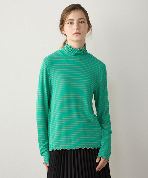 LE SOUK HOLIDAY(ルスークホリデー)の「メローハイネックプルオーバー(Tシャツ/カットソー・レディース・ネイビー/グリーン/ブラック/オフホワイト・M/L)」の5枚目の写真
