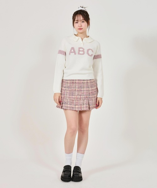TINA:JOJUN(ティーナジョジュン)の「ファンシー ツイードミニスカート TINA:JOJUN(スカート・レディース・ネイビー/ピンク・S/M)」の9枚目の写真