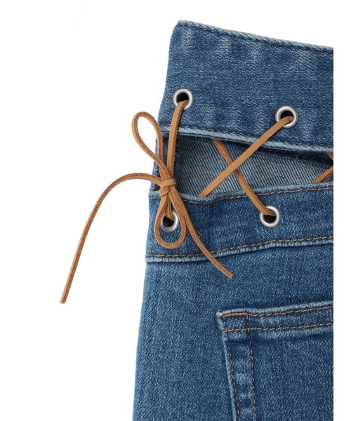 DURAS（デュラス）の「Lace-up flare pants（デニムパンツ・レディース・インディゴブルー/ライトインディゴブルー・S/M）」の9枚目の写真