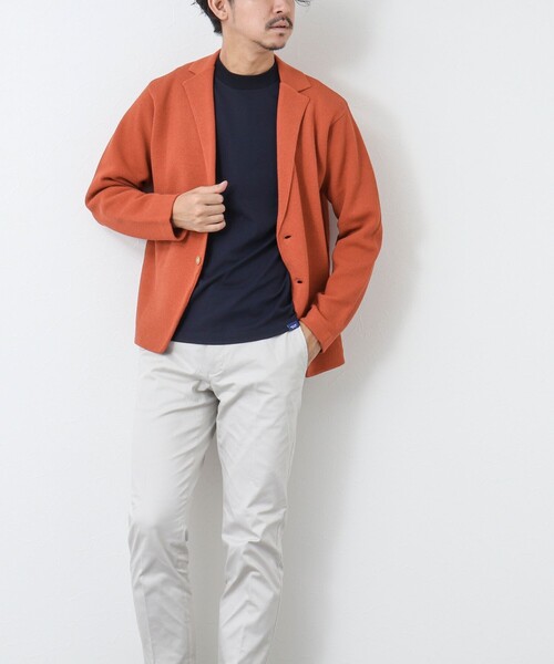 NOLLEY'S goodman(ノーリーズグッドマン)の「カノコニットジャケット(カーディガン/ボレロ・メンズ・ダークネイビー/オレンジ/グレイッシュベージュ・M/L)」の18枚目の写真