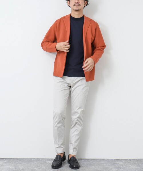 NOLLEY'S goodman(ノーリーズグッドマン)の「カノコニットジャケット(カーディガン/ボレロ・メンズ・ダークネイビー/オレンジ/グレイッシュベージュ・M/L)」の19枚目の写真