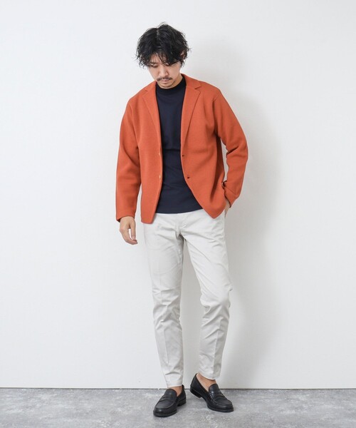 NOLLEY'S goodman(ノーリーズグッドマン)の「カノコニットジャケット(カーディガン/ボレロ・メンズ・ダークネイビー/オレンジ/グレイッシュベージュ・M/L)」の20枚目の写真