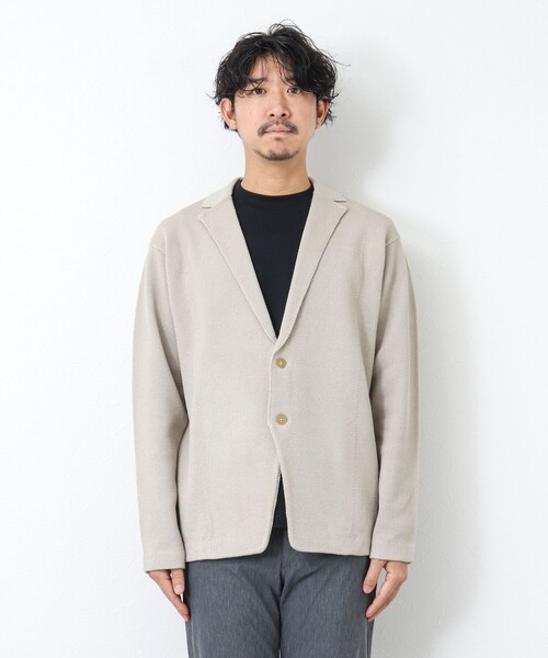 NOLLEY'S goodman(ノーリーズグッドマン)の「カノコニットジャケット(カーディガン/ボレロ・メンズ・ダークネイビー/オレンジ/グレイッシュベージュ・M/L)」の8枚目の写真