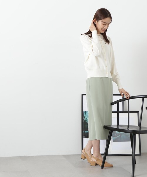 N.（N. Natural Beauty Basic）（エヌエヌナチュラルビューティーベーシック）の「◆ゴールドボタンカーディガン（カーディガン/ボレロ・レディース・グリーン/ネイビー/オフホワイト・MEDIUM）」の10枚目の写真