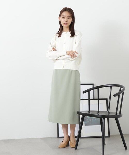 N.（N. Natural Beauty Basic）（エヌエヌナチュラルビューティーベーシック）の「◆ゴールドボタンカーディガン（カーディガン/ボレロ・レディース・グリーン/ネイビー/オフホワイト・MEDIUM）」の11枚目の写真